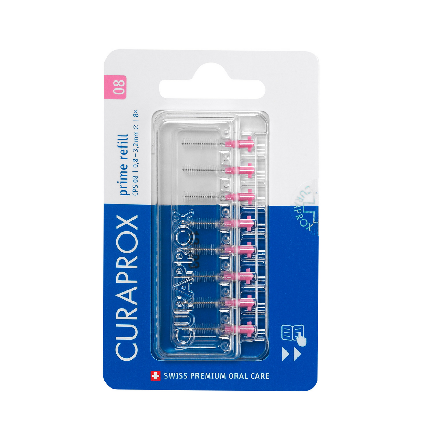 CPS 08 mellanrumsborste, rosa 8-pack